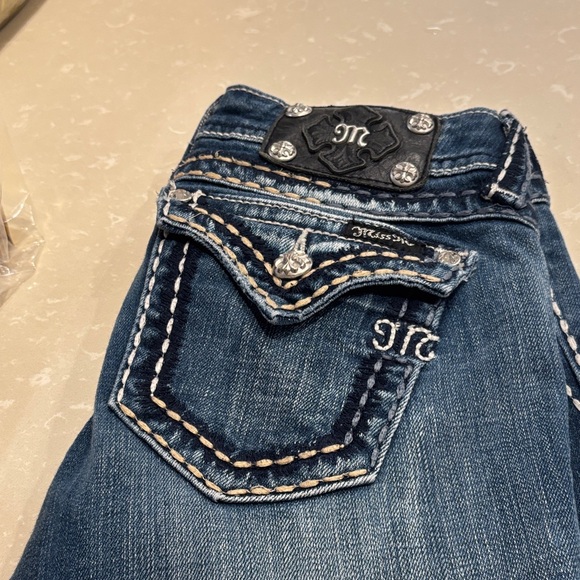 Miss Me Denim - Miss Me Indigo Boot Cut Jeans with Embellished Pockets